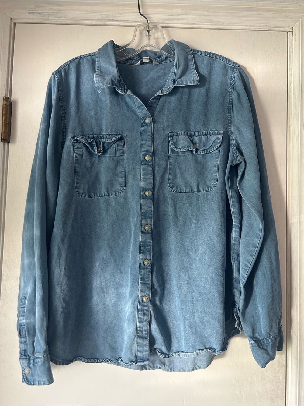 Classic Light Blue Denim Button-Front Jean Jacket